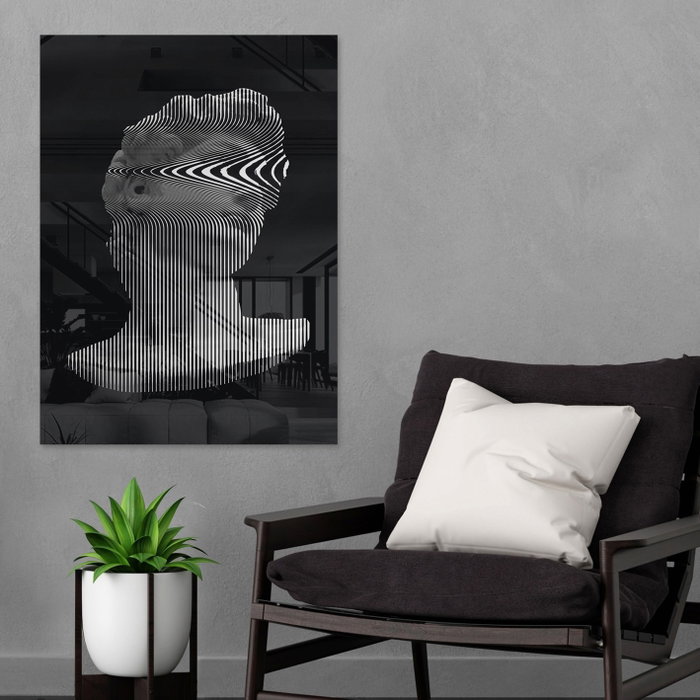 Wallity Cuadro Decorativo de Vidrio Templado Multicolor 70 x 100 cm